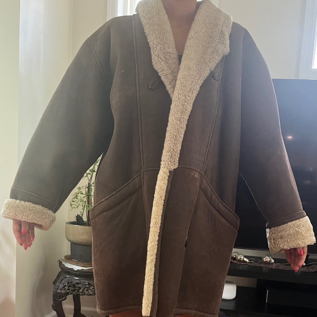 Vintage Winter Shearling Coat